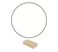 MFESFCS Aros Metalicos Manualidades 5pcs Wooden Base Wreath Iron Ring Iron Hoops 30cm Size Floral Hoop Centerpiece Gold Metal Golden Metal Wedding Flower Garland(Black Wood)