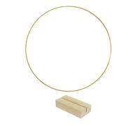 MFESFCS Aros Metalicos Manualidades 5pcs Wooden Base Wreath Iron Ring Iron Hoops 30cm Size Metal Center Pieces Golden Metal Gold Metal Gold Circle Centerpieces(Gold)