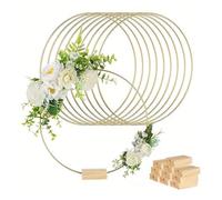 MFESFCS Aros Metalicos Manualidades Ring Decoration | Wedding Props, Centerpiece of Dining Table, Can DIY Your Favorite Flowers On It, Party and Wedding Decorations