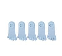 MFESFCS Calcetines Dedos Hombre 5 pares de calcetines invisibles de verano for mujer y niña de algodón finos sólidos suaves boca poco profunda transpirables No se muestran calcetines de 5 dedos(Blue)