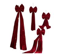 MFESFCS Lazo De Satén Grande 1PC Large Red Bow Pendant Decoration Wine Red Non Fallen Bow Tree Pendant Festive Atmosphere Decoration(Color 04)
