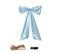 MFESFCS Lazo De Satén Grande 2-Pack Elegant 40-Inch Bows, Perfect for Home Decor Holiday Ornaments(Blue)