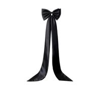 MFESFCS Lazo De Satén Grande 78x18.5 Inch Giant Satin Bow with Long Streamers Extra Large Bow For Wedding Holiday Home Decor(Black)