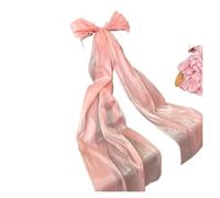 MFESFCS Lazo De Satén Grande Big Bow Tie Organza Bow Decors DIY Topper Outdoor Bowknot(Satin Pink)