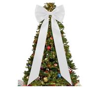 MFESFCS Lazo De Satén Grande Bows Satin 75 Inch Home Decor Giant Topper Bow For Wedding Birthday Living Room(White)