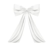 MFESFCS Lazo De Satén Grande Fashion Satin Ribbon Big Coquette Bow Hanging Large Giant Bowknot Bow Decoration Birthday Party(White)