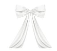 MFESFCS Lazo De Satén Grande Fashion Satin Ribbon Big Coquette Bow Hanging Large Giant Bowknot Bow Decoration Birthday Party(White)
