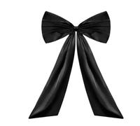 MFESFCS Lazo De Satén Grande Fashion Satin Ribbon Big Coquette Bow Hanging Large Giant Bowknot Bow Decoration Birthday Party(Black)