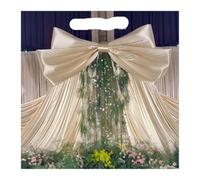 MFESFCS Lazo De Satén Grande Oversized Giant Bow Decor For Wedding Birthday Party Photo Props Shop Window Decor(J 2mX2.5m)