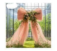MFESFCS Lazo De Satén Grande Oversized Giant Bow Decor For Wedding Birthday Party Photo Props Shop Window Decor(L Rouge 1.5mX2.5m)