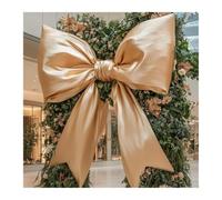MFESFCS Lazo De Satén Grande Oversized Giant Bow Decor For Wedding Birthday Party Photo Props Shop Window Decor(GChampagne1.5mX2.2m)