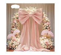 MFESFCS Lazo De Satén Grande Oversized Giant Bow Decor For Wedding Birthday Party Photo Props Shop Window Decor(F Pink 1.2mX1.8m)