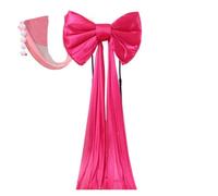 MFESFCS Lazo De Satén Grande Pink Iridescent Giant Bow Wall Backdrop Decor For Birthday Wedding Party Background Stage Setup Event Ribbon Decoration(C Ice Cloth,120cmx75cm 4m)
