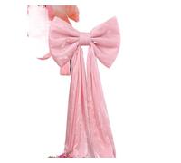 MFESFCS Lazo De Satén Grande Pink Iridescent Giant Bow Wall Backdrop Decor For Birthday Wedding Party Background Stage Setup Event Ribbon Decoration(B Pearlescent,50cmx38cm 3m)
