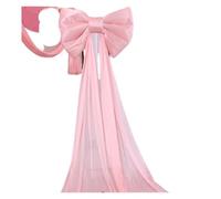 MFESFCS Lazo De Satén Grande Pink Iridescent Giant Bow Wall Backdrop Decor For Birthday Wedding Party Background Stage Setup Event Ribbon Decoration(A Ice Cloth,120cmx75cm 4m)