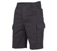 MFH Bermuda Shorts Ripstop Moleskin bolsillos ajustables ligeros negros