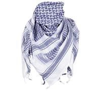 MFH Bufanda PLO Shemagh con flecos azul/blanco XXL