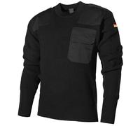 MFH BW Jersey Hombre Casual Suéter Ejército De Punto Cálido Excursionismo Negro