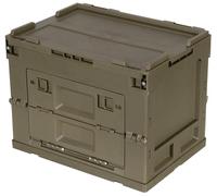 MFH Caja de plástico plegable, 20 l, color verde oliva (20 l)