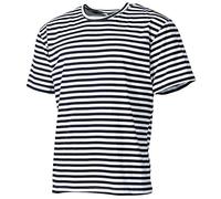 MFH Camiseta de Manga Corta de la Marina Rusa (Azul-Blanco)