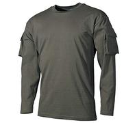 Camiseta de manga larga MFH US Con bolsillos en las mangas Hombre OD Green