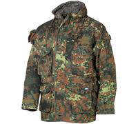 MFH Chaleco Comando Táctico Capucha Hombre Ejército Ripstop Abrigo Flecktarn