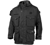 MFH Comando Táctico Campana Ripstop Policía Seguridad Hombres Smock Capa Negro