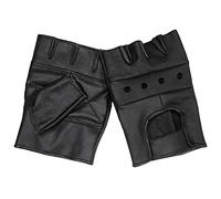 MFH Hombres Guantes Sin Dedos Deluxe Negro tamaño XL