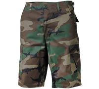 MFH Hombres Pantalón Cortos Bermudas US BDU Militar Combate Caza Woodland Camo