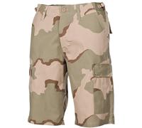 MFH Hombres Pantalón Cortos Bermudas US BDU Ripstop Desierto de 3 Colores Camo