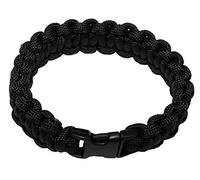 MFH Muñequera Sudadera, Paracord, Negro, Cierre Clip, Ancho 1,9 cm - Large