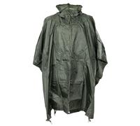 MFH Poncho Capucha Ajustable Impermeable A Prueba de Viento RipStop...