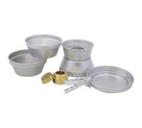 MFH Premium Camping Kit de cocina Aluminio Ligero Exterior Vajilla