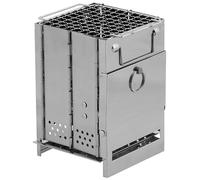 MFH Raketenofen, Con Moho, Plegable, Mini, Acero BBQ Minigrill - Parrilla Horno