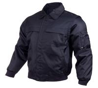 MFH Security Blouson Policía Chaqueta Hombre Caliente Nylon Forro Patrulla Negro