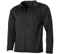 MFH US Camiseta Activa Level II Gen III Hombre Largo Manga Ropa Gimnasio Negro