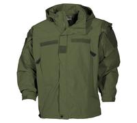 MFH US Softshell Chaqueta Level 5 Hombres Caza Pesca Nylon Aire Libre OD Verde