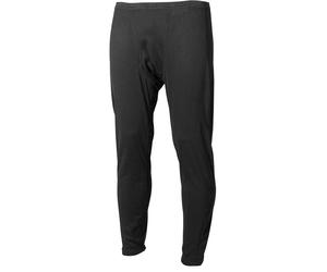 MFH US Termal Pantalones Level II Gen III Johns Largo Capa Base Polainas Negro