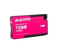 MFHgLKT Cartucho de Tinta de inyección de Tinta remanufacturado Compatible con HP712 XL 712XL 3ED71A 3ED67A para Impresora DesignJet T210 T230 T250 T650(712XL Magenta)