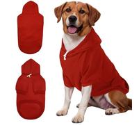 Mfiker Sudadera con capucha para perro con agujero para correa para perros grandes, otoño e invierno, ropa para perros grandes, abrigo para clima frío, sudadera con capucha para perros grandes y