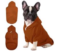 Mfiker Sudadera con capucha para perro pequeño para otoño e invierno, suéter para perro pequeño con agujero para correa y bolsillo, sudadera con capucha para niños y niñas, cachorros pequeños y