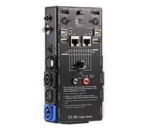 MFL. Probador de cable de audio de 15 enchufes, buscador de líneas, negro, 15 en 1, interruptor de 10 vías, rastreador de cables con indicadores LED, rectangular