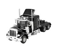 MFMEXUL 1:32 Camión Pesado de Aleación, Modelo de Transporte, Adorno de Mesa, Desarrollo de Habilidades Motoras con Luz Y Sonido para Preescolar, Negro