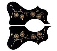 MFMEXUL 1 Par de Protectores de para Guitarra Acústica con Diseño de Colibrí Y Arañazos (Mismo), Estilo 1 Negro