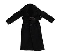 MFMEXUL 1 Pieza Abrigo Miniatura para Muñeca Ropa para Figura de Acción BJD 1/12 Accesorio de Muñeca Decorativo para Colección de Juguetes Hecho en, Negro