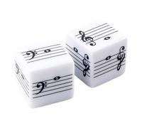 MFMEXUL 2 Dados con Pentagramas Musicales para Niños, Ideales Como Regalo para, Actividades Y Aprendizaje de Teoría Musical.