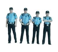 MFMEXUL 4 Figuras en Miniatura de de Policía Comunitaria, Uniformadas, Figuras, Dioramas, Miniaturas, Modelos para Edificios Arquitectónicos, 20mm