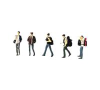 MFMEXUL 5 Piezas Miniature Figurines Modelo Miniatura Figura Mochilero Personaje Pequeño de Resina para Educación Fotografía Juegos Adecuado para Escenas de O, Style a