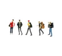 MFMEXUL 5 Piezas Miniature Figurines Modelo Miniatura Figura Mochilero Personaje Pequeño de Resina para Educación Fotografía Juegos Adecuado para Escenas de O, Style C