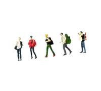 MFMEXUL 5 Piezas Miniature Figurines Modelo Miniatura Figura Mochilero Personaje Pequeño de Resina para Educación Fotografía Juegos Adecuado para Escenas de O, Style B